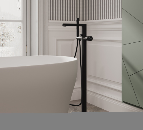 Смеситель для ванны и душа Allen Brau Liberty 5.33012-31 напольный черный - фото 5